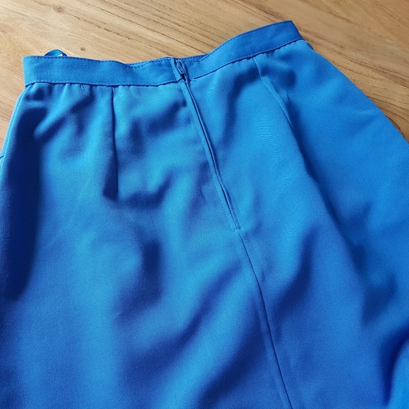 Vintage A Line Pleated Midi Skirt - Sz 2 - Picture 6 of 15